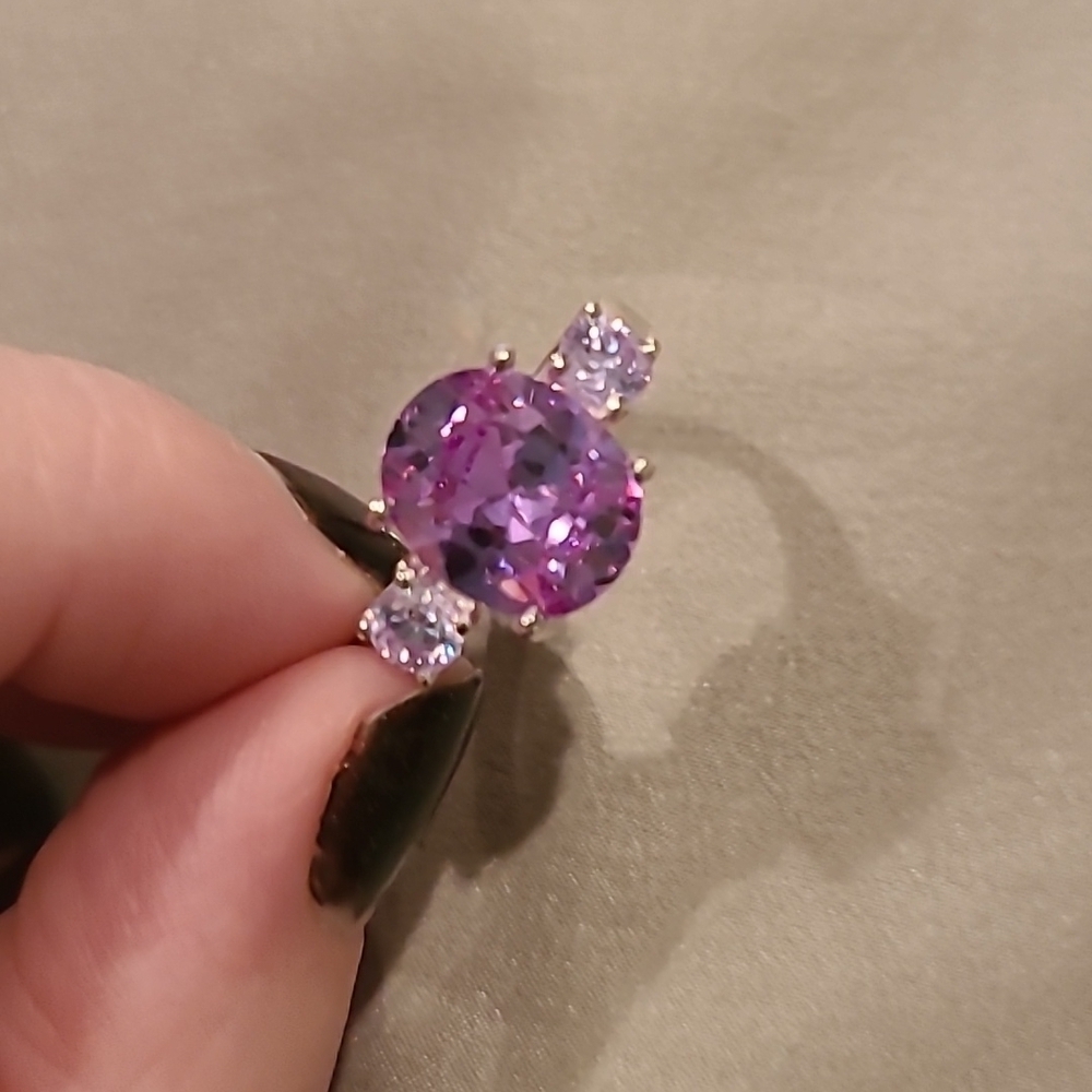 Cubic zirconia sterling silver ring - Picture 5 of 8